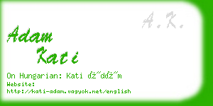 adam kati business card